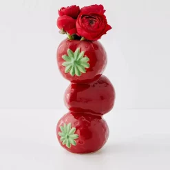 Clearance Stacked Strawberry Ceramic Vase Vases