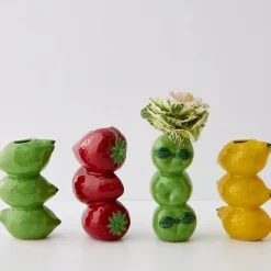 Clearance Stacked Strawberry Ceramic Vase Vases