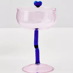 Sale Swirl Stem Cocktail Glass Pink/Blue Cocktail Glasses