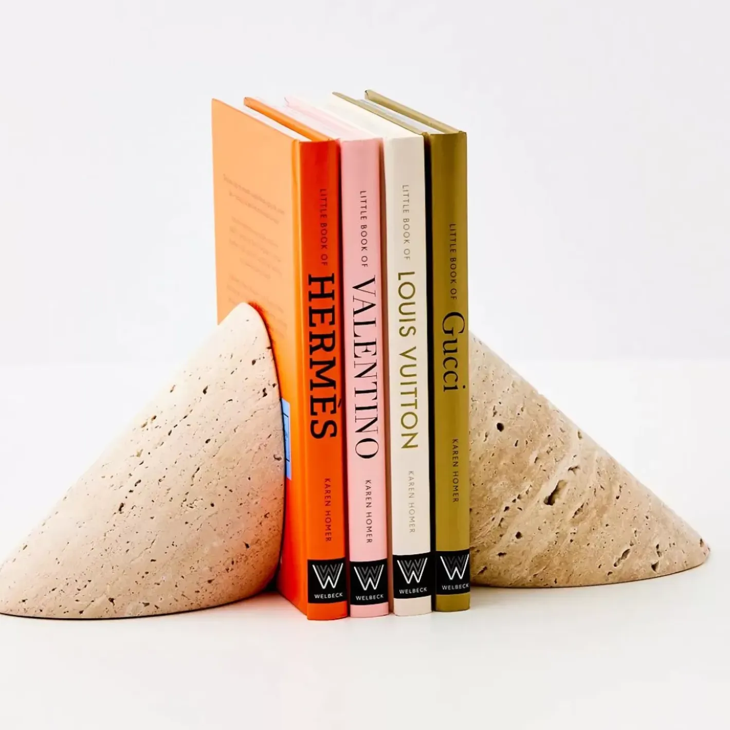 Sale Travertine Stone Bookends Decorative Objects & Trays