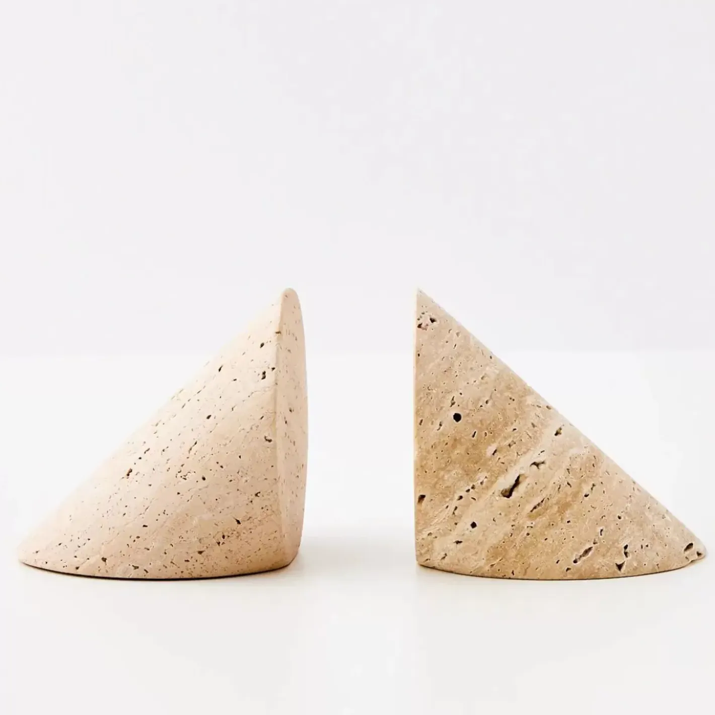 Sale Travertine Stone Bookends Decorative Objects & Trays