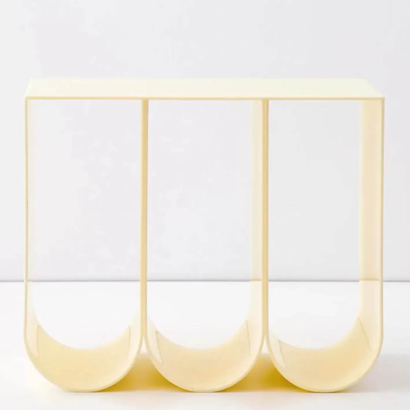 Online W Curved Acrylic Side Table Cream Furniture