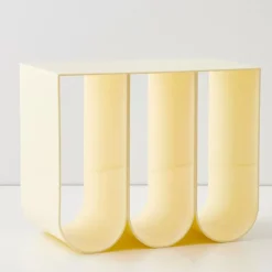 Online W Curved Acrylic Side Table Cream Furniture