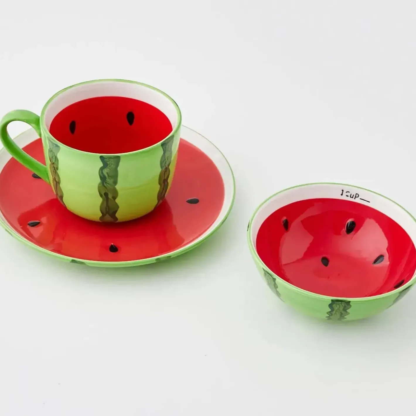 Discount Watermelon Ceramic Bowl Red Tableware