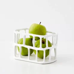 Sale Weave Resin Fruit Bowl White Kitchen Accessories