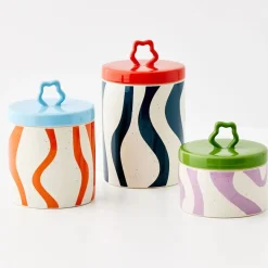 Hot Whorl Kitchen Ceramic Canister Medium Kitchen Accessories